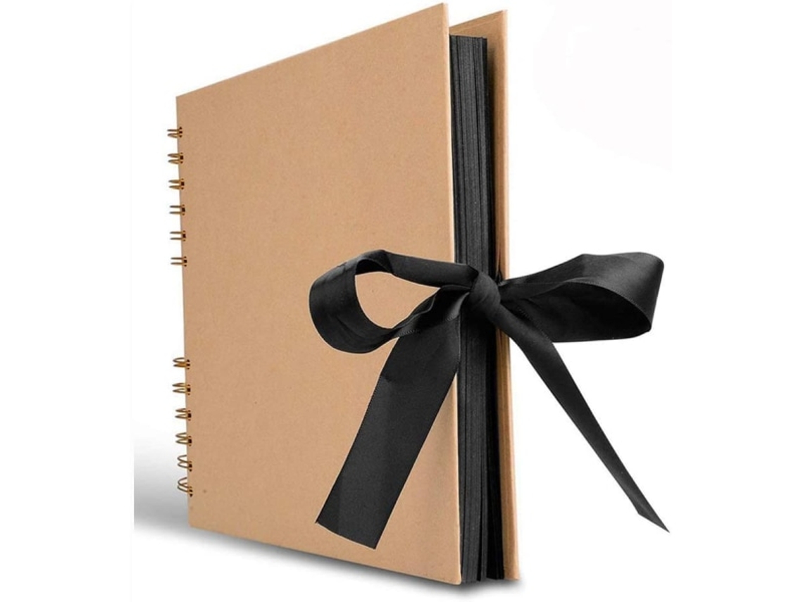 Álbum de Fotos com 40 Folhas , Papel Kraft, Ideal para Scrapbooking BRILVIBERA (80 Páginas)