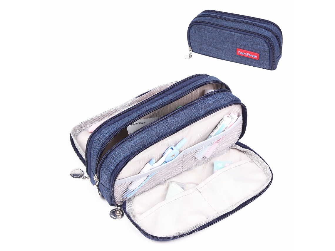 Estojo para Lápis, Grande Capacidade, Azul Escuro AQUAFORGE