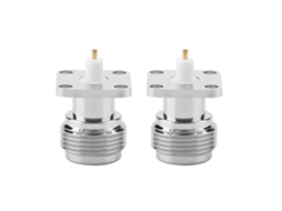 2pcs Conector Fêmea N kfd 5n Jack Rf Coaxial com Flange 17.5*17.5 de Cobre Alta Qualidade