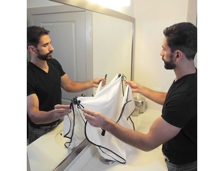 2x Avental Branco Para Barbeiro Inovação De Barba Acessório De Barba Fácil Para Homens Savfy
