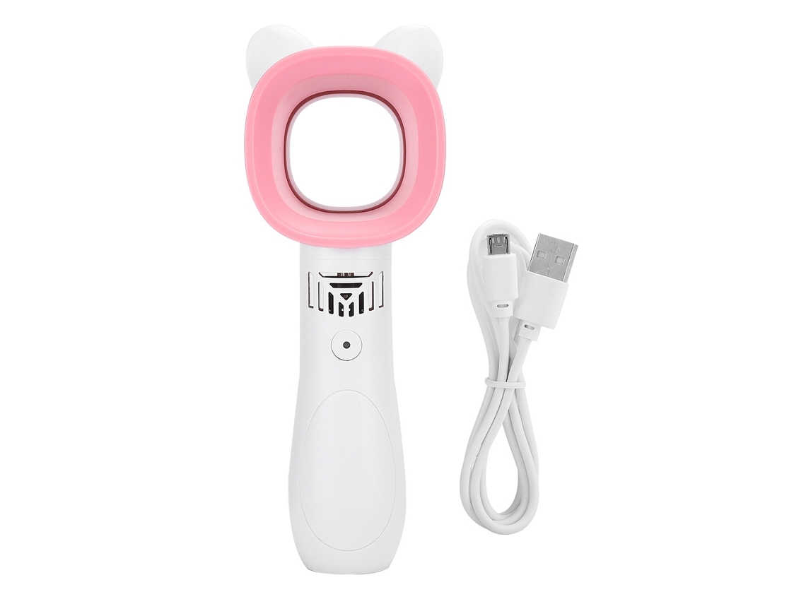 Ventilador Sem Lâmina (portátil Com Carregamento Usb) Gato Fofo Para Casa E Exterior Rosa Sakura Criativo