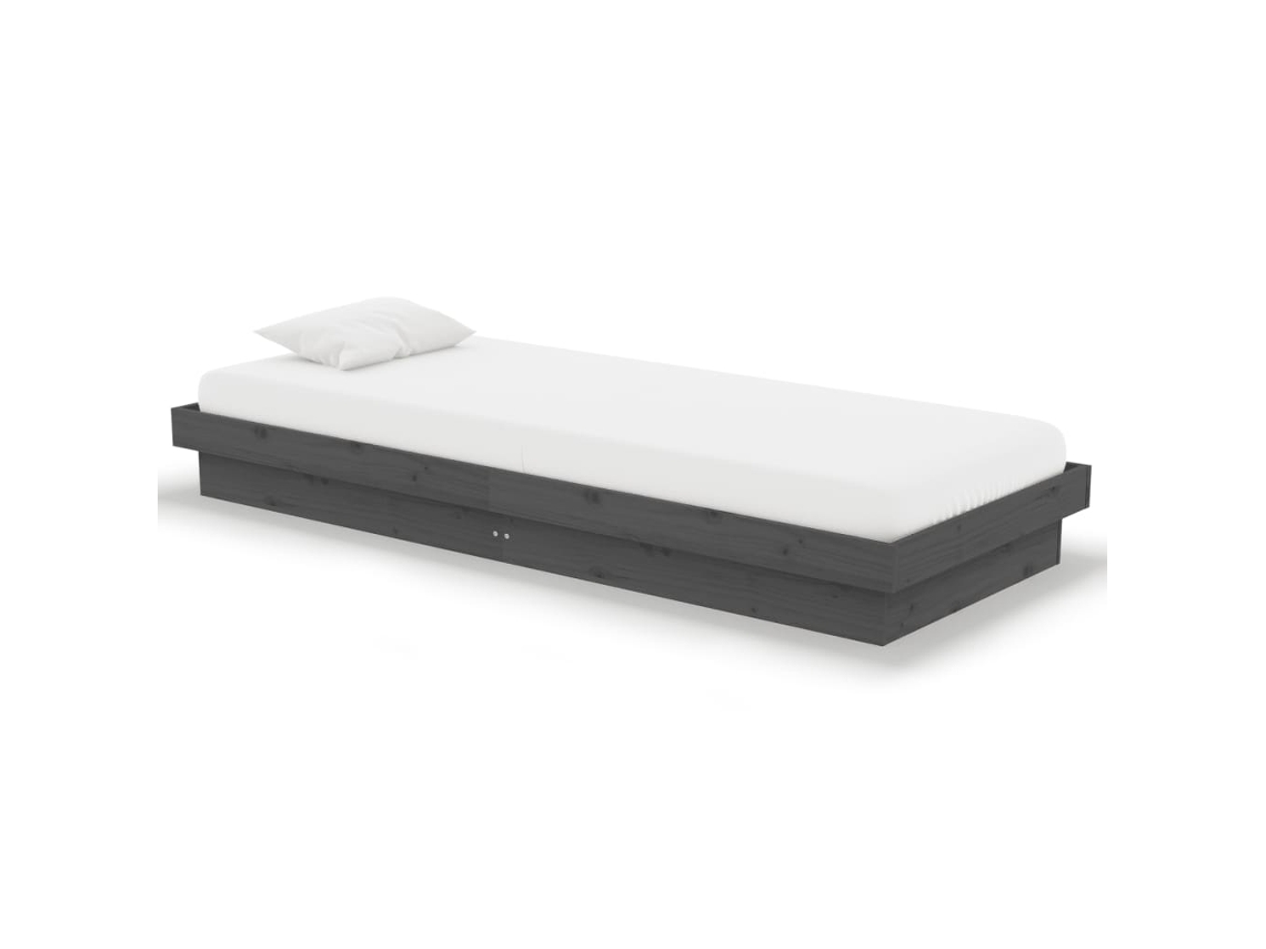 Bed Frame, Bed Frames Vidaxl Cinzeto Madeira (75 X 190 Cm)