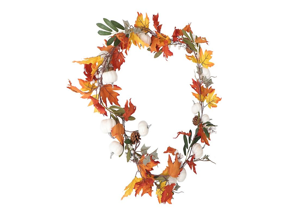 1Pcs Simulação Maple Leaf Abóbora Rattan para Decorações de Halloween ALLINLESS