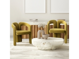 Conjunto 2 Cadeiras Jantar Veludo Estofadas Concha VELTRIX