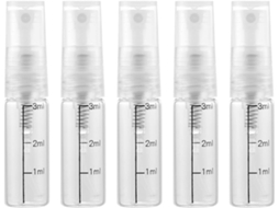 Conjunto De Frascos De Vidro Vazios De 3 Ml Com Spray, Práticos E Recarregáveis.