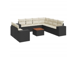Garden Sofa Set, Garden Sofa Sets Vidaxl Preto Rattan / Vime (n/a)