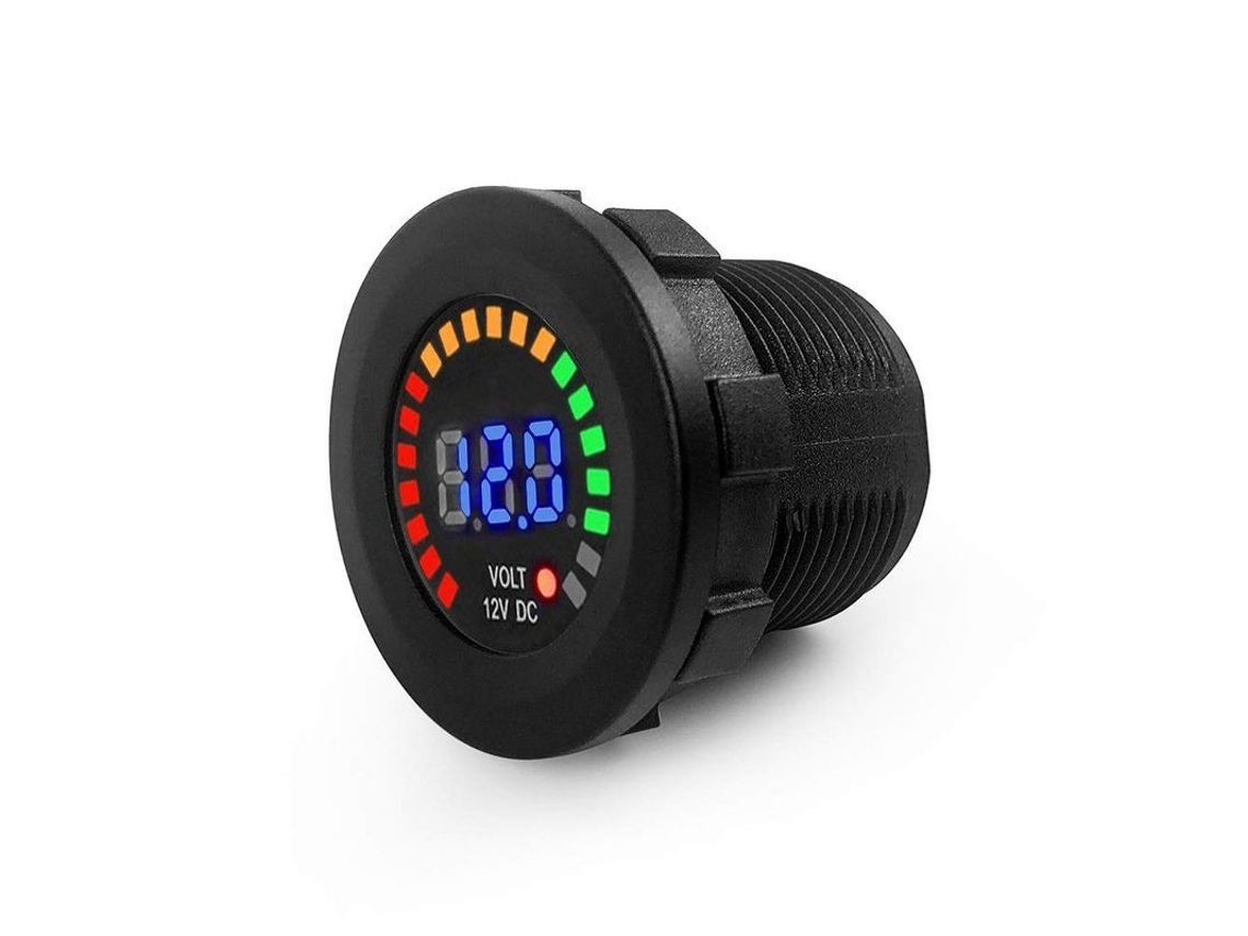 2026 testador de Voltímetro Digital Led 12v para Moto Carro Barco Veículos Marítimos Atv Utv