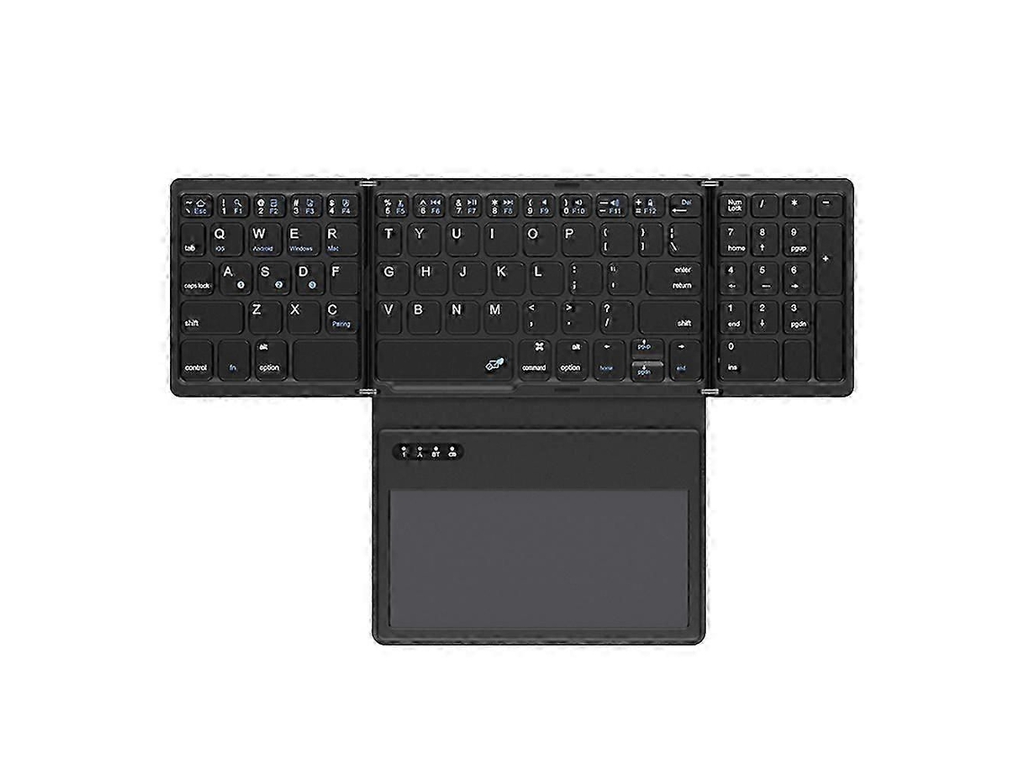Teclado Dobrável Sem Fio Bluetooth com Touchpad, Ultrafino e Compacto, Ideal para Tablets e Pcs com Ios, Android e Windows. TAISHENGDA