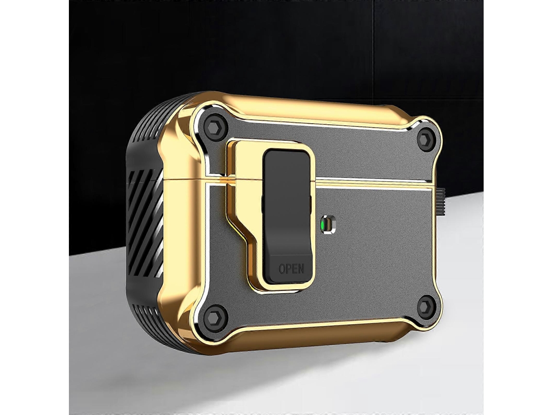 Capa Protetora Eagle Electroplated Para Fones De Ouvido Sem Fio Airpods Pro Com Gancho.