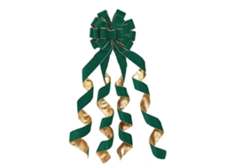 Laxiscreed Laço Grande Em Veludo Verde Com Borda Dourada Para Decoração De Natal