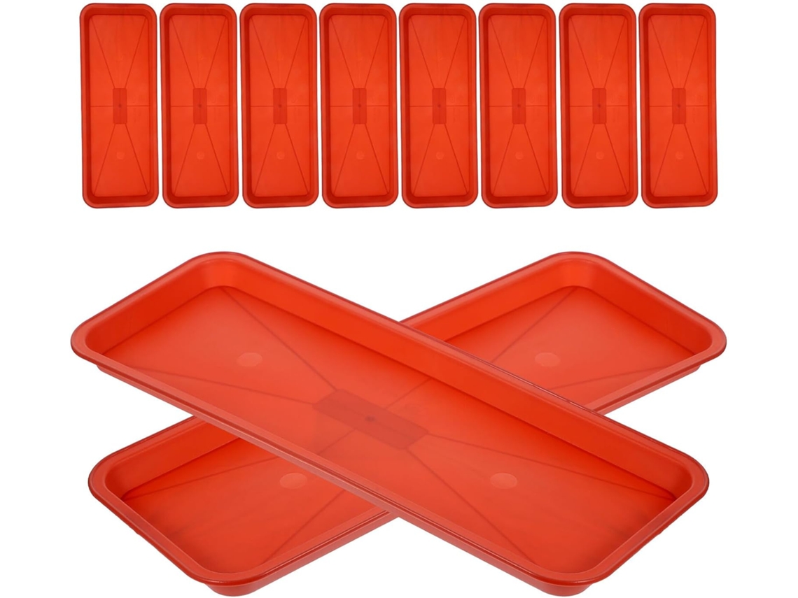 Conjunto De 10 Bandejas Retangulares De Plástico Pp Duráveis Para Coleta De Água, Ideais Para Vasos