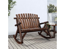 Vidaxl Banco De Baloiço P/ Jardim 2 Lugares 123x96x102 Cm Abeto Maciço