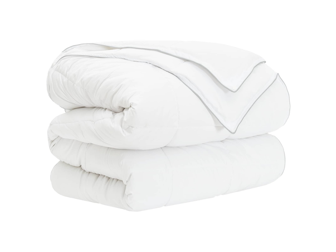 Vidaxl Duvet De Ano Inteiro Branco 135 X 200 Cm Fibra De Bambu