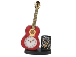 Relógio Despertador Guitarra Multifuncional Mesa Lar