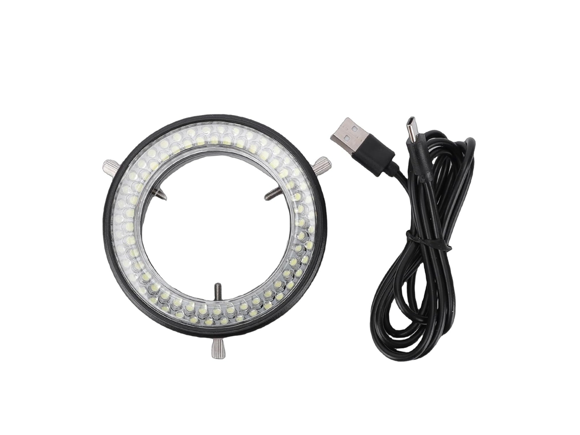 Anel De Luz Led Para Microscópio, Ajustável Até 80°.