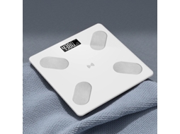 Balança Inteligente Para Perda De Gordura, Recarregável (branco Elegante), Monitora 81 Dados Corporais.
