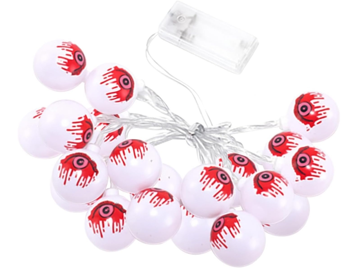 Guirlanda De Luzes Decorativas Halloween Em Formato Olhos