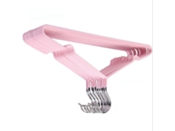 Ganchos De Roupa Anti Deslizante Secagem 10 Grampos Aço Inox Rosa