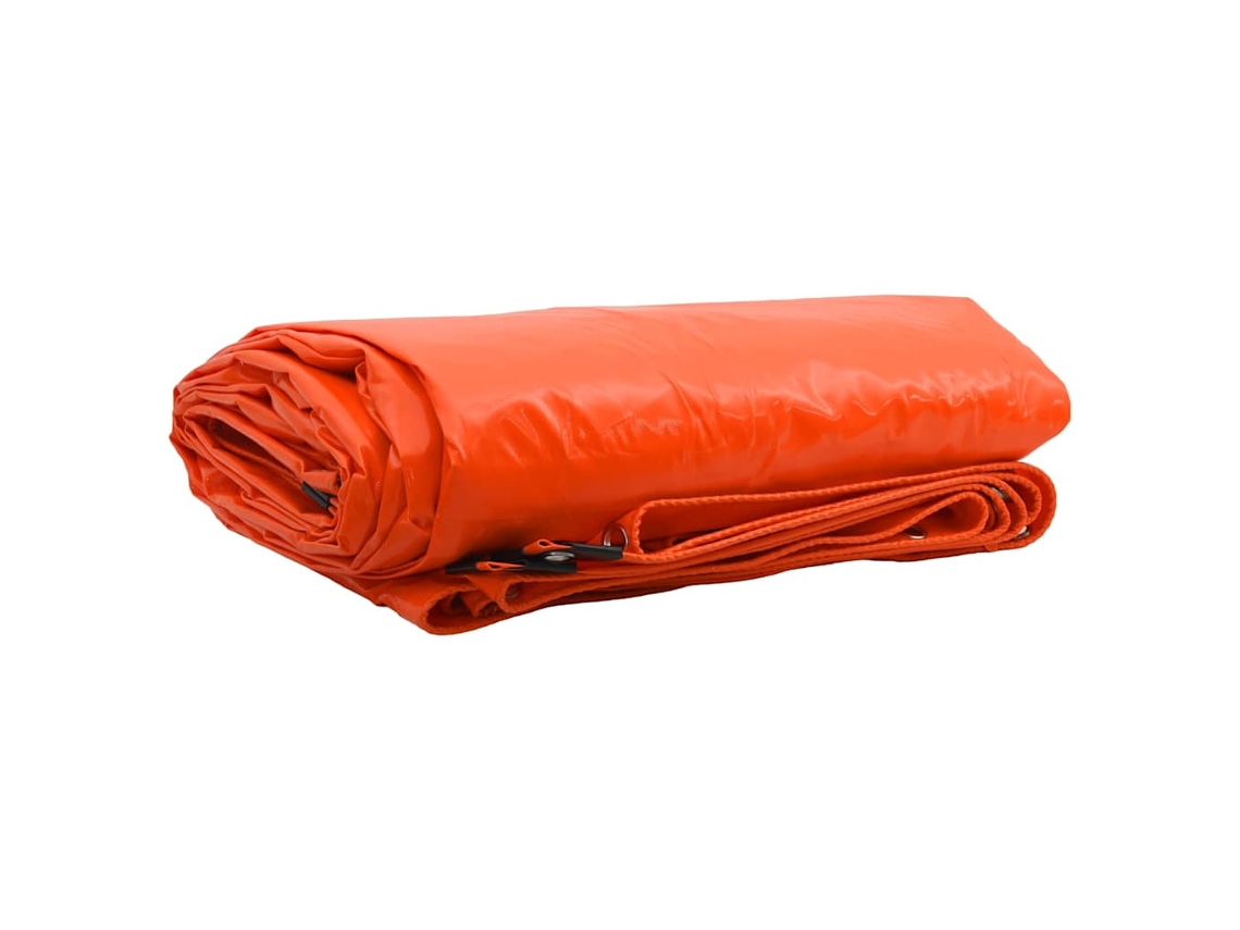 Vidaxl Lona 650g / M² Laranja 3 X 6 M Lona Com Revestimento Em Pvc
