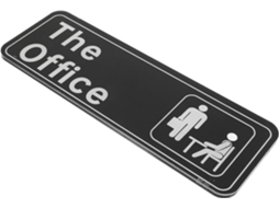 Placa De Escritório Ounona Em Acrílico Preto, Placa Adesiva Moderna Para Informações Em Portas E Paredes De Metal Vidro