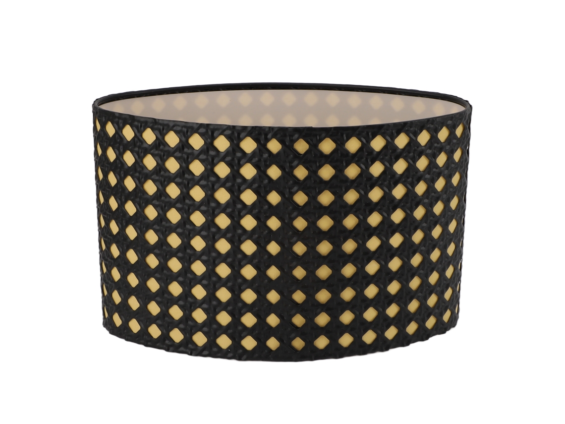 Abajur Oval Vazado Em Metal Esculpido, Compatível Com Soquetes E27 E E14, Forro Preto Amarelo, Ideal Para Escritório, Quarto Sala-aquaforge