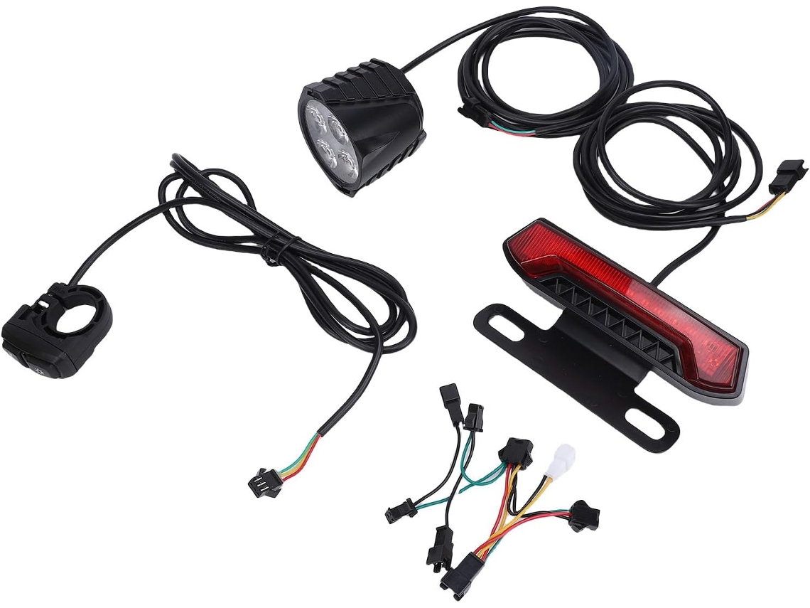 Conjunto De Farol E Lanterna Traseira Para Bicicleta Elétrica, Luzes