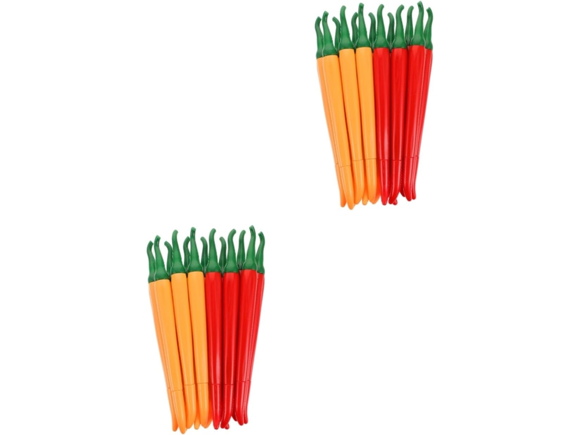 Nuobesty Conjunto De 28 Canetas Em Gel Formato Pimenta, Artigos