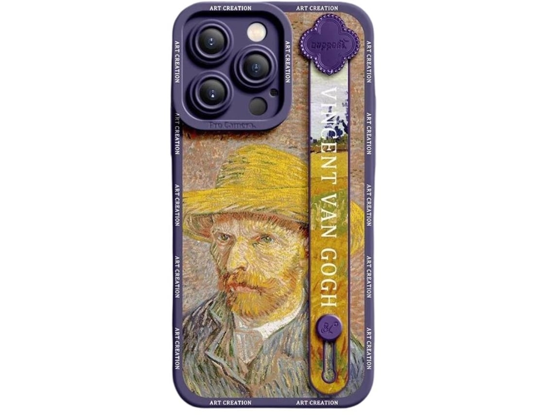 Capa Van Gogh Autorretrato para iPhone 11 pro max VEANXIN Roxo