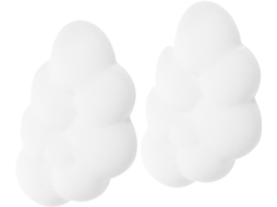 Apoio De Pulso Ergonômico Para Mouse Cloud, 2 Peças, Branco, Espuma Viscoelástica.