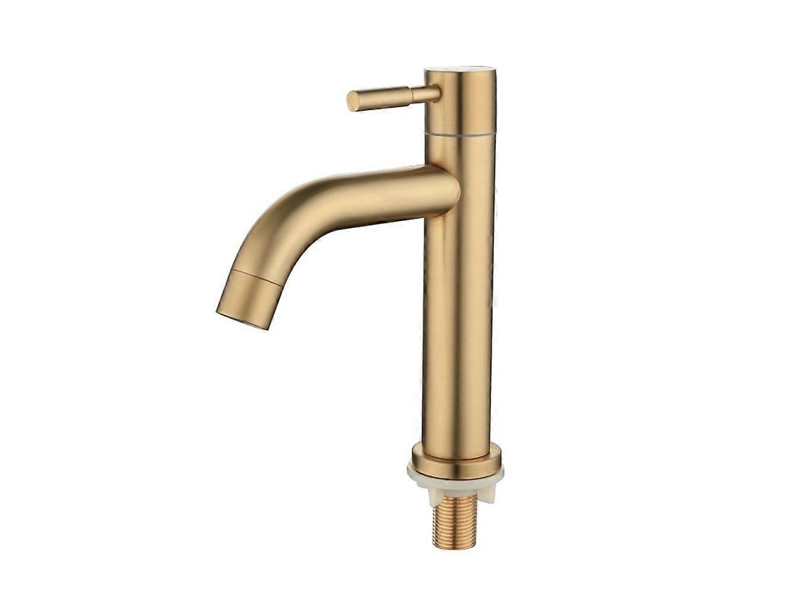 Lurelia Misturador Lavatório, Água Fria, Dourado, Aço 304, Para Casa De Banho E Lava-louça