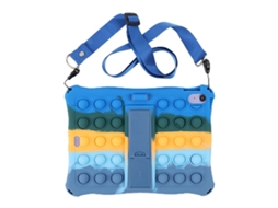 Ipad 11" 2025 Capa De Silicone Pop It Antichoque, Azul