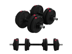 Halteres 2 em 1 Ajustáveis 15kg com Pegas Antiderrapantes e Barras BTFORUS
