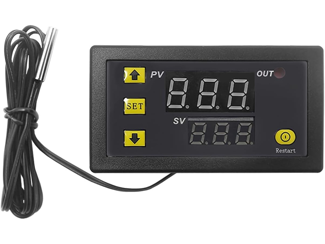 Controlador De Temperatura Digital, Termostato Regulador Com Display E Interruptor De Sensor.