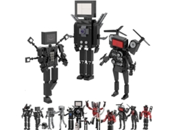 Conjunto De Blocos De Montar Skibdi Wc Jogo Com 572 Peças Brinquedo Para Banheiro Homem Alto Falante, Homem Câmera, Homem Tv Modelo De Jogo Hengjian