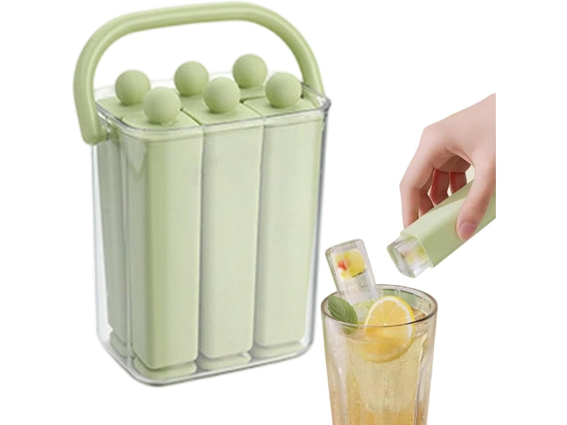 Forma De Picolé Silicone Longa E Reutilizável