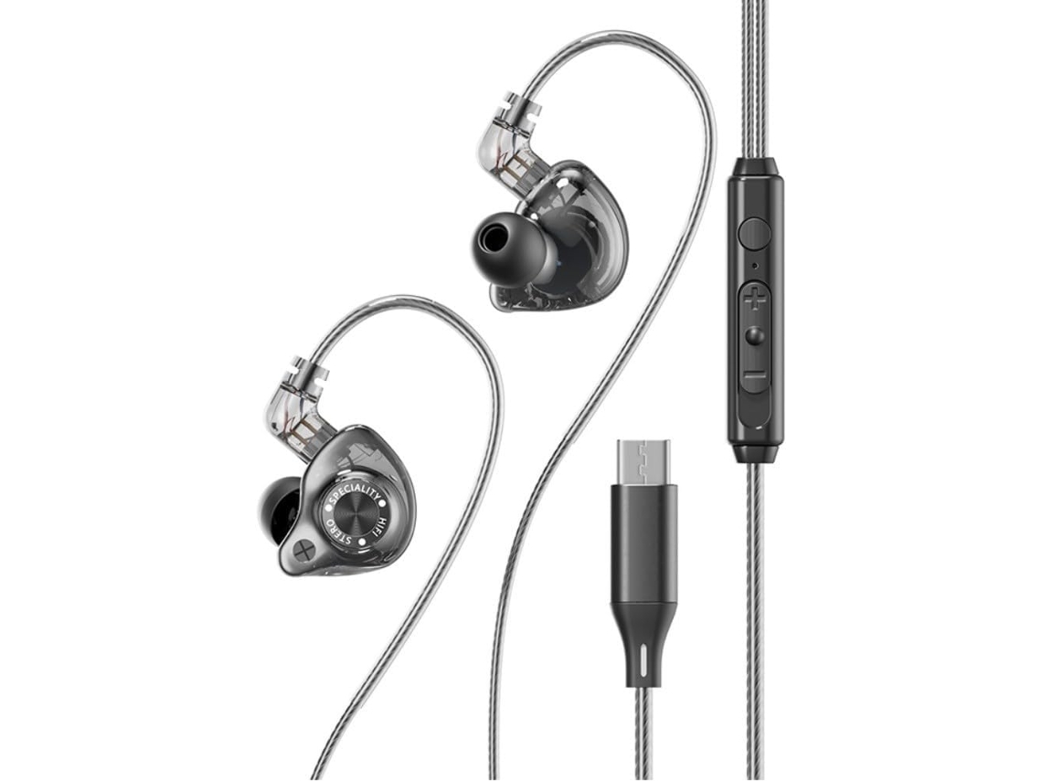 Fones De Ouvido Com Fio Usb-c, Cabo Destacável E Botão Volume Para