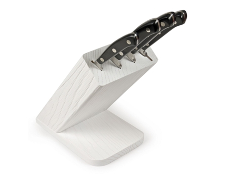 Bloco de Facas de Cozinha Ergoforge, Aço, Preto, 33x31x13 cm, Sanelli