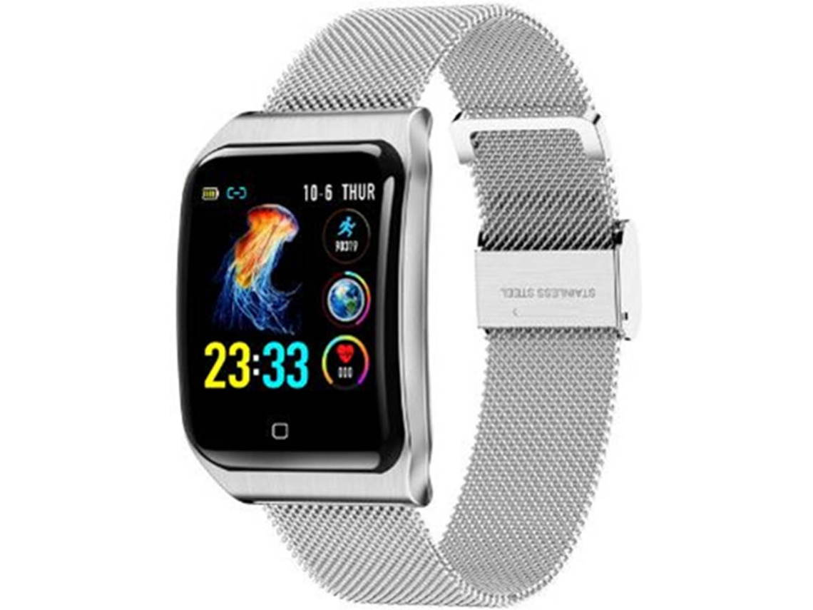 Smartwatch WJS ZH0082 (Bluetooth - Monitor Cardíaco - Prateado)