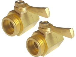 Conjunto De 2 Conectores Latão Para Mangueira Irrigação Com Rosca