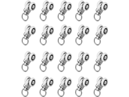 20pcs Deslizadores de Rolo para Trilhos de Cortina, Silenciosos, Material Durável, para Quartos, Banheiros, Armários