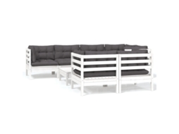 Garden Lounge Set, Garden Lounge Sets Vidaxl Branco Madeira De Pinho (n/a)