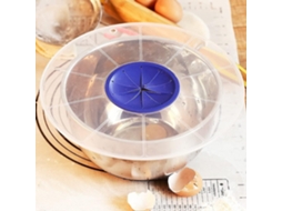 Tapa Reutilizable de Plástico para Batidor de Huevos Anti salpicaduras Taza Pastel Dough Accesorio Cocina Eco friendly Azul