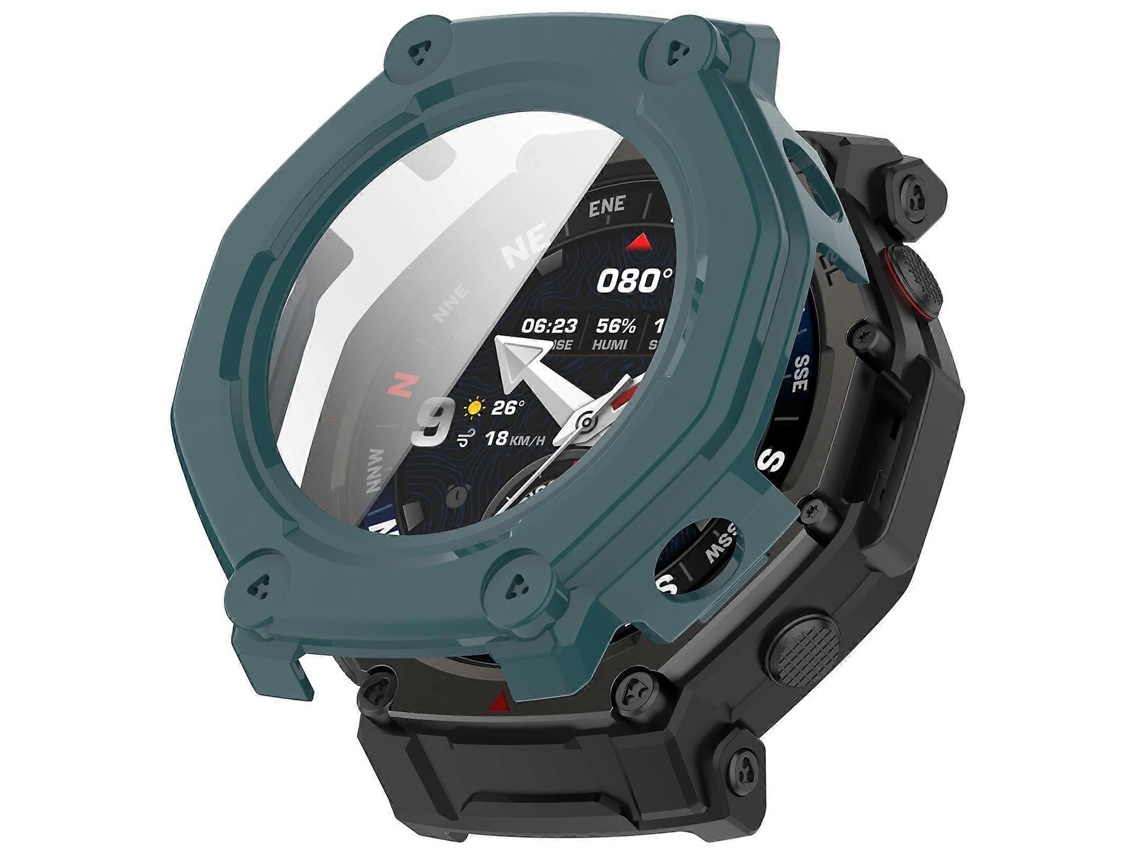 Capa Protetora De Policarbonato Com Película De Vidro Temperado Integrada Para Relógio Amazfit T-rex 3 Pro