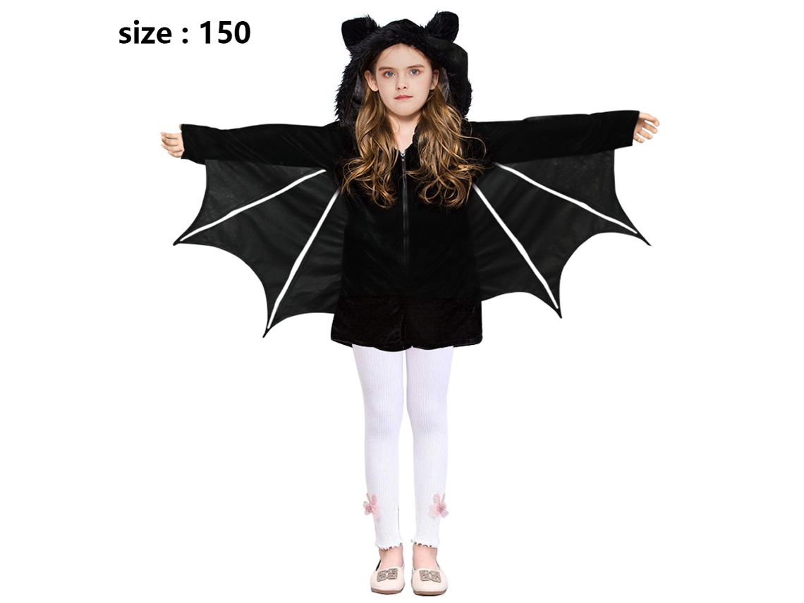 Traje de Morcego de Lã para Criança Fato de Morcego Voador Felpudo para Criança Vestuário Externo Superior Estilo 6 Crianças 150