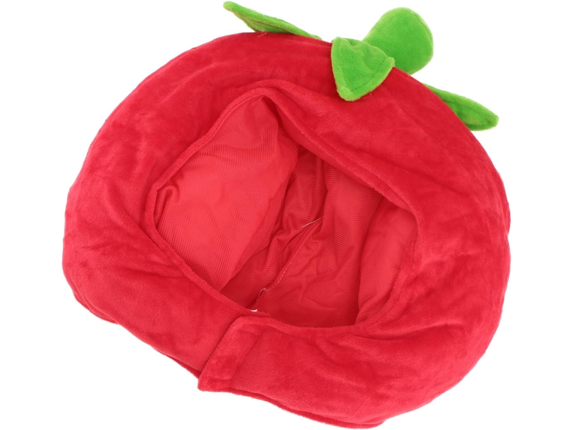 Chapéu de Pelúcia em Formato de Tomate Vermelho de Desenho Animado CHABERLU