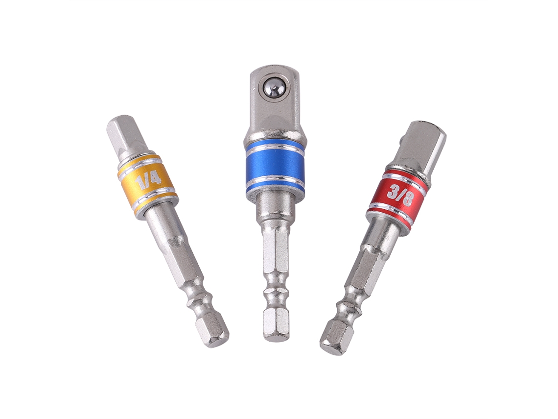 3 Peças Barra De Extensão Adaptador De Parafusadeira Elétrica, Ponta Hexagonal 1/4 Polegada, Conector De Soquete