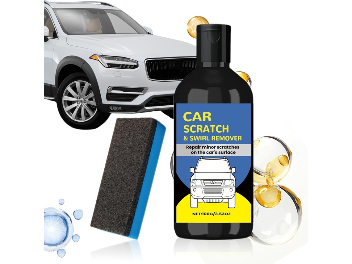 Removedor De Riscos De Pintura Automotiva 100g Médio Com Removedor De Manchas E Restaurador