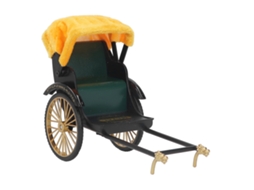 Modelo De Rickshaw Retrô Em Liga Nostálgico Decoração De Coleção Detalhes Exquisite Verde Escuro