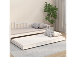 Vidaxl Cama Sem Colchão 90x200 Cm Madeira De Pinho Maciça Branco