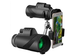 Monóculo Telescópio 40x60 Alta Potência Hd com Suporte Celular e Tripé à Prova D'água S/MARCA